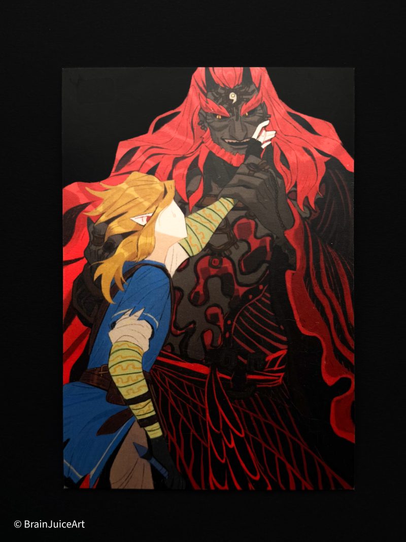 [Tears of the Kingdom] Ganon & Link | ganlink Large Postcard
