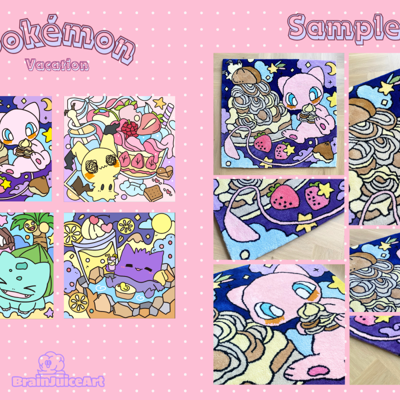 PREORDER Pokémon Inspired Tufted Rug 100x100cm 5