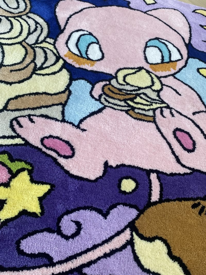 PREORDER Pokémon Inspired Tufted Rug 100x100cm – BrainJuiceArt