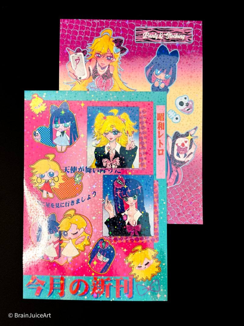 NEW PASWG Y2K Showa Style Star Glitter Sticker